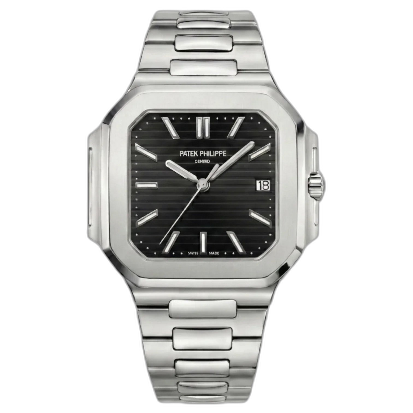 Patek Philippe Black Dial 45 mm Bracelet Men's Watch