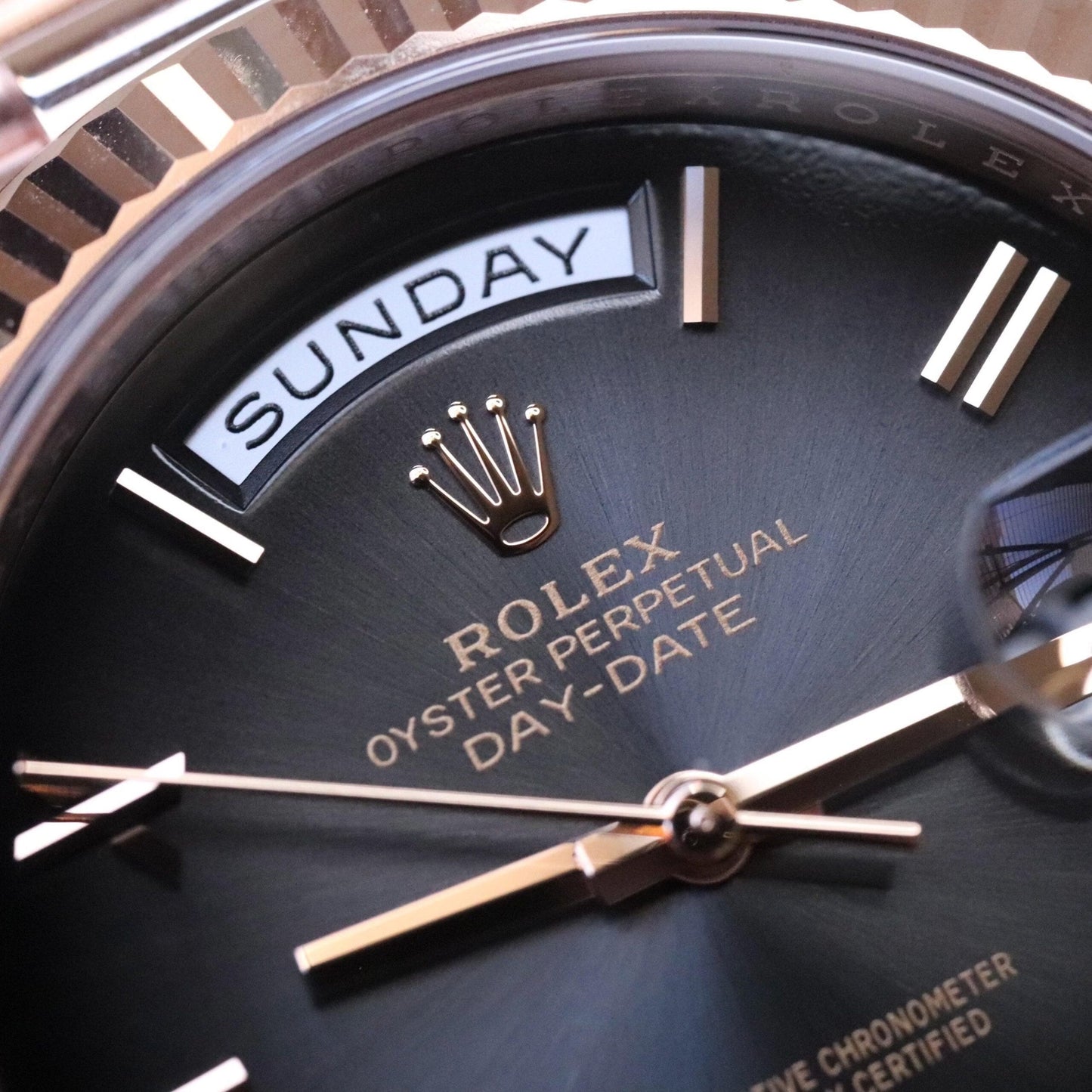 Rolex Day-Date Brown Dial 41 mm Metal Bracelet Men's Watch