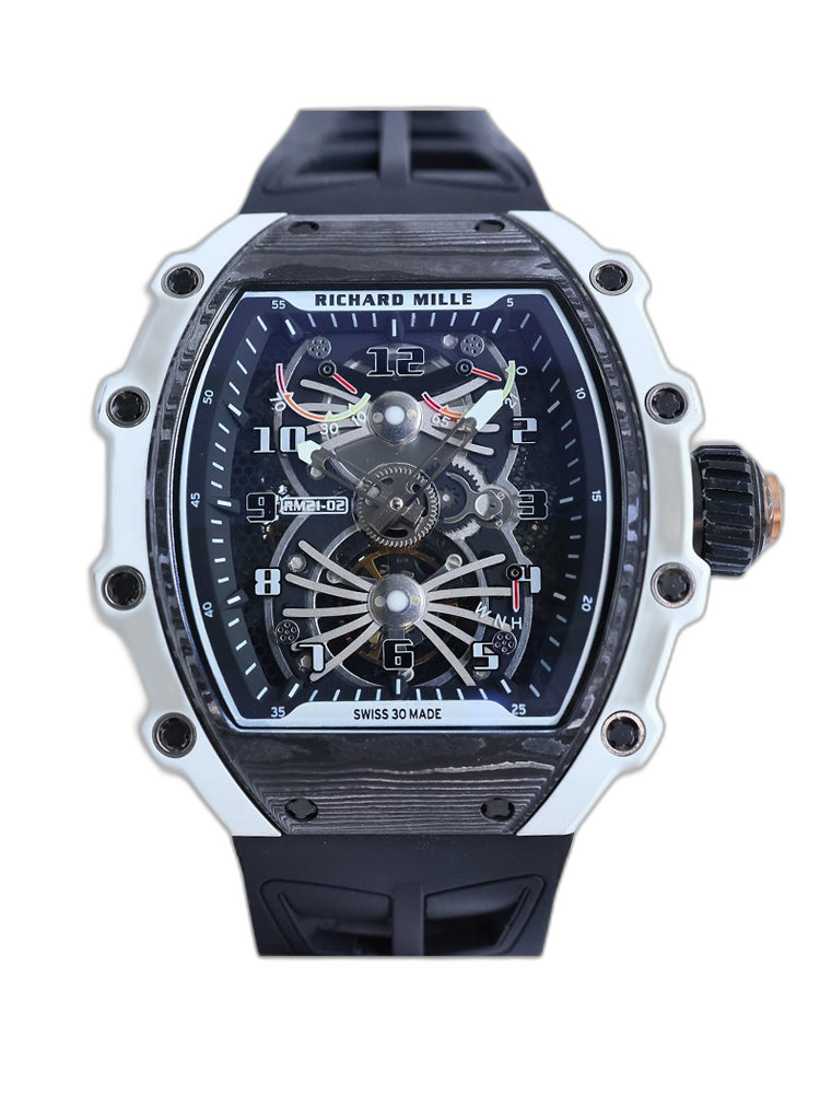 Replica Richard Mille RM21-02 Watch – Swiss Skeleton Tourbillon, Carbon Case, Sport Style