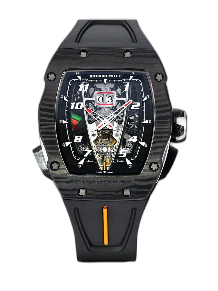 Replica Richard Mille RM 40-01 McLaren Speedtail Carbon Case Rubber Strap Tourbillon Movement Watch