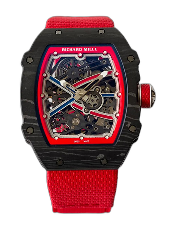 UMI RM 67-02 Sebastien Ogier Black Forged Carbon Red Fabric Strap Replica Watch