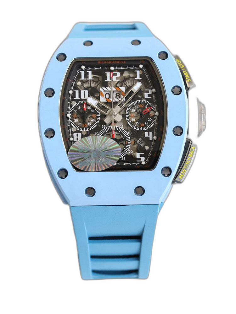 Best Richard Mille RM11-03 Carbon Fiber Chronograph Replica Black Dial Watch