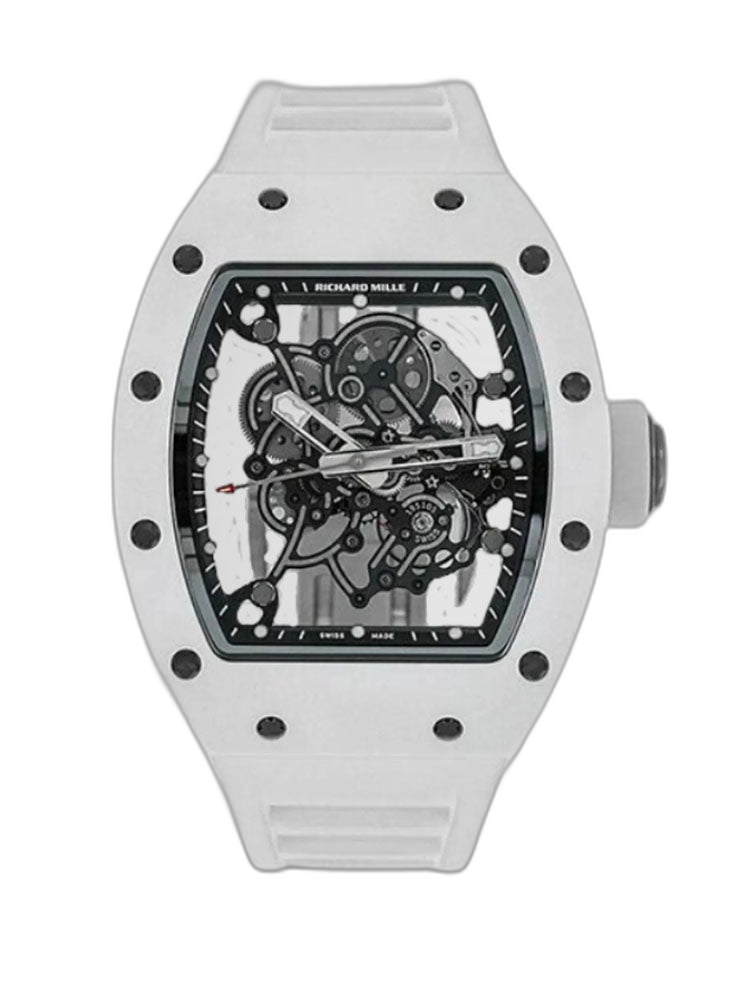 Replica Richard Mille RM 055 Bubba Watson White Ceramic Super Clone Watch