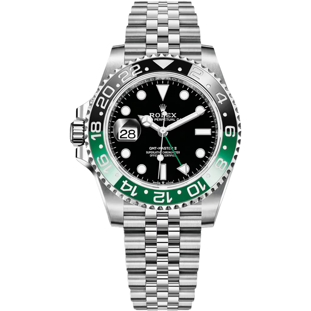 Rolex GMT-Master II Black Dial Metal Bracelet Men's Watch (Ref. 091)