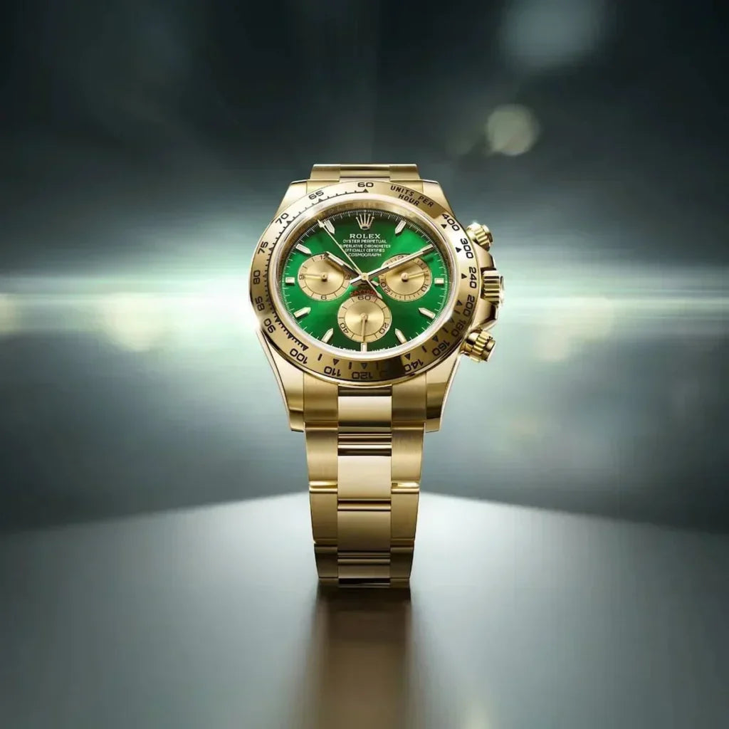 Rolex Daytona Green Dial 43 mm Metal Bracelet Men's Watch (Ref. 095)
