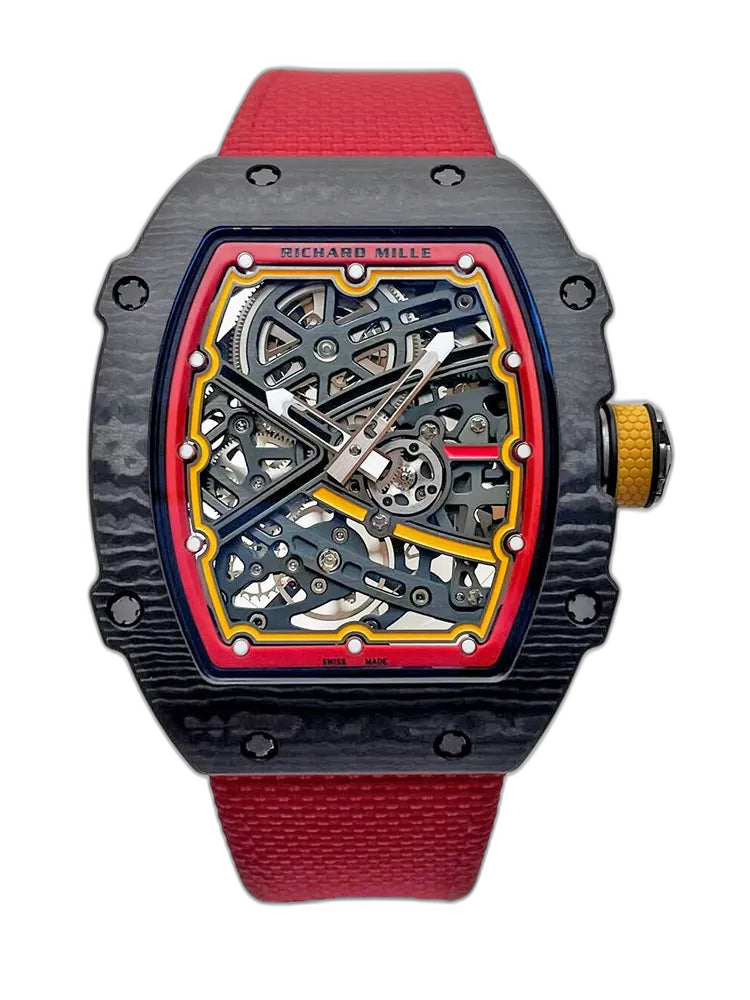 UMI RM 67-02 Alexander Zverev Skeleton Red Dial Red Strap Carbon Fiber Sports Replica Watch