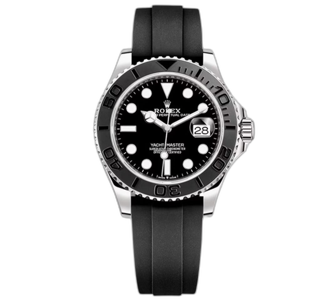 Rolex Rubber Yacht-Master Black Dial Men's Watch (Ref. 067)