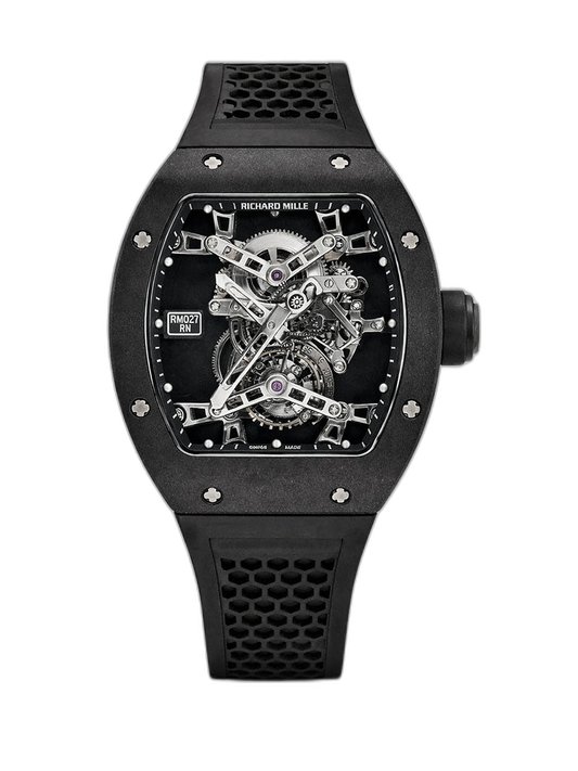 Richard Mille RM 027 Rafael Nadal Tourbillon Carbon Titanium Case Super Clone Skeleton Dial Luxury Sports Watch
