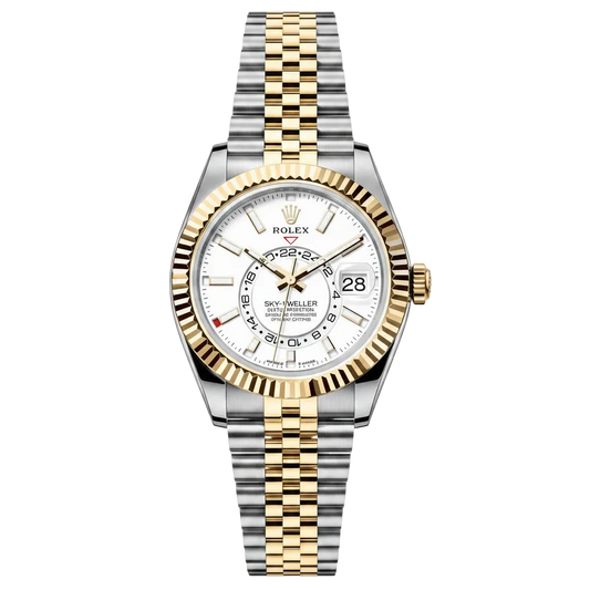 Rolex Sky-Dweller White Dial 43 mm Metal Bracelet Men's Watch (Ref. 052)