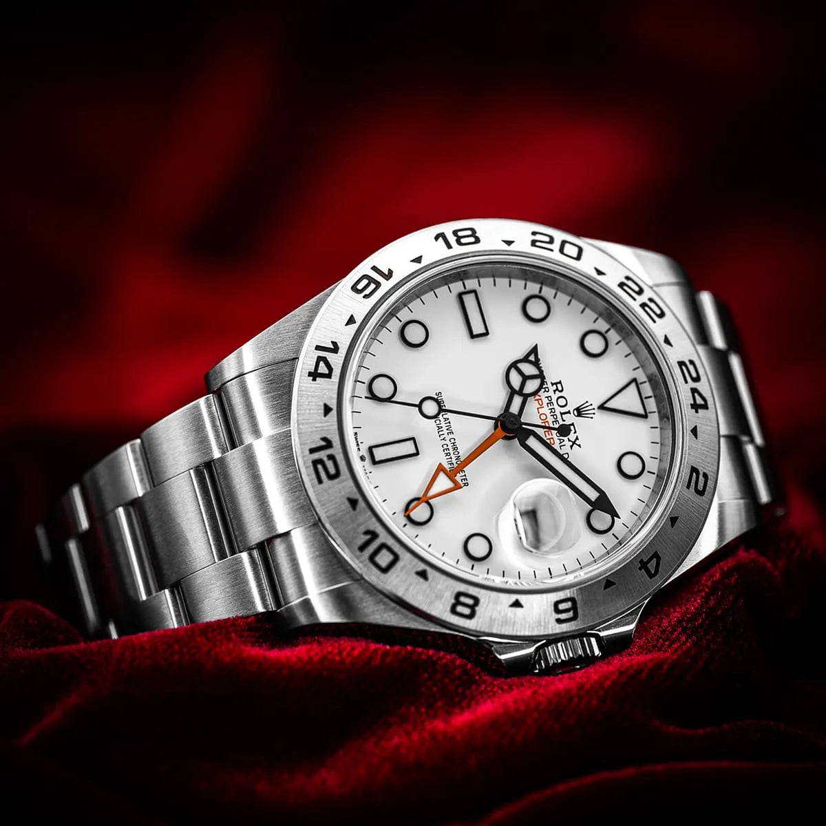 Rolex Explorer II White Dial Metal Bracelet Men's Watch