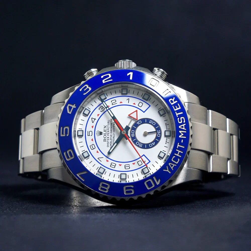 Rolex Yacht-Master II White Dial 44 mm Metal Bracelet Men's Watch (Ref. 085)