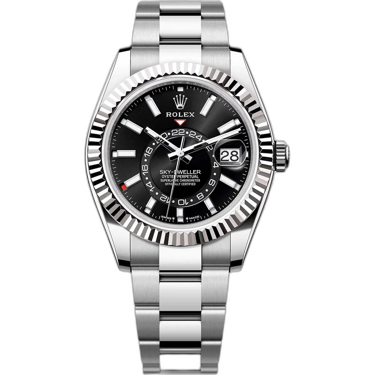 Rolex Sky-Dweller Black Dial 43 mm Metal Bracelet Men's Watch (Ref. 051)