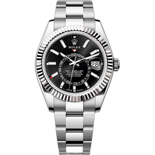 Rolex Sky-Dweller Black Dial 43 mm Metal Bracelet Men's Watch (Ref. 051)