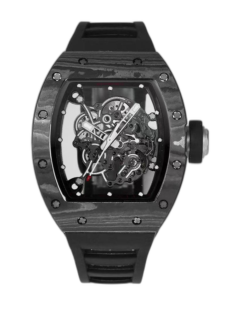 Replica Swiss RM055 Carbon Fiber Replica Watch – Skeleton Design