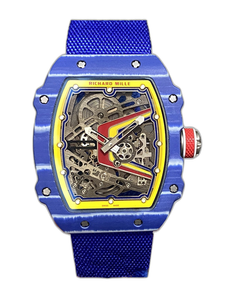 Richard Mille RM 67-02 Fernando Alonso Replica Super Clone Watch – Swiss Skeleton Dial Carbon Case