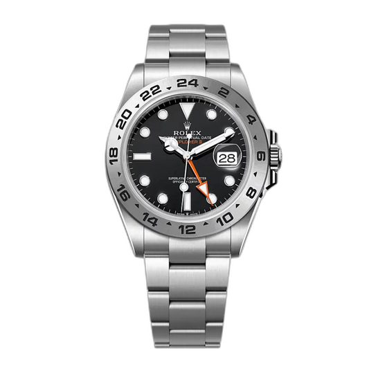 Rolex Explorer II Black Dial Metal Bracelet Men's Watch