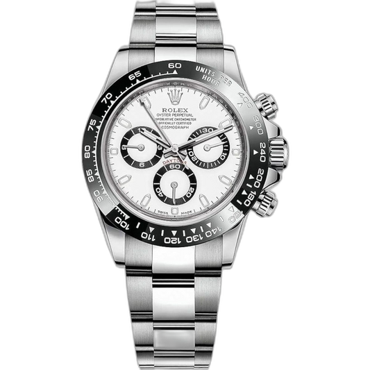 Rolex Daytona White Dial Metal Bracelet Men's Watch