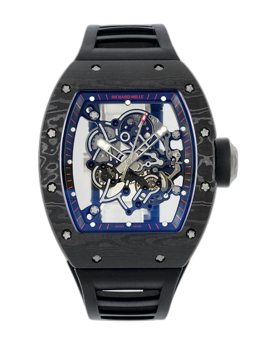 Richard Mille RM055 Skeleton Watch with Black Rubber Strap – Super Clone