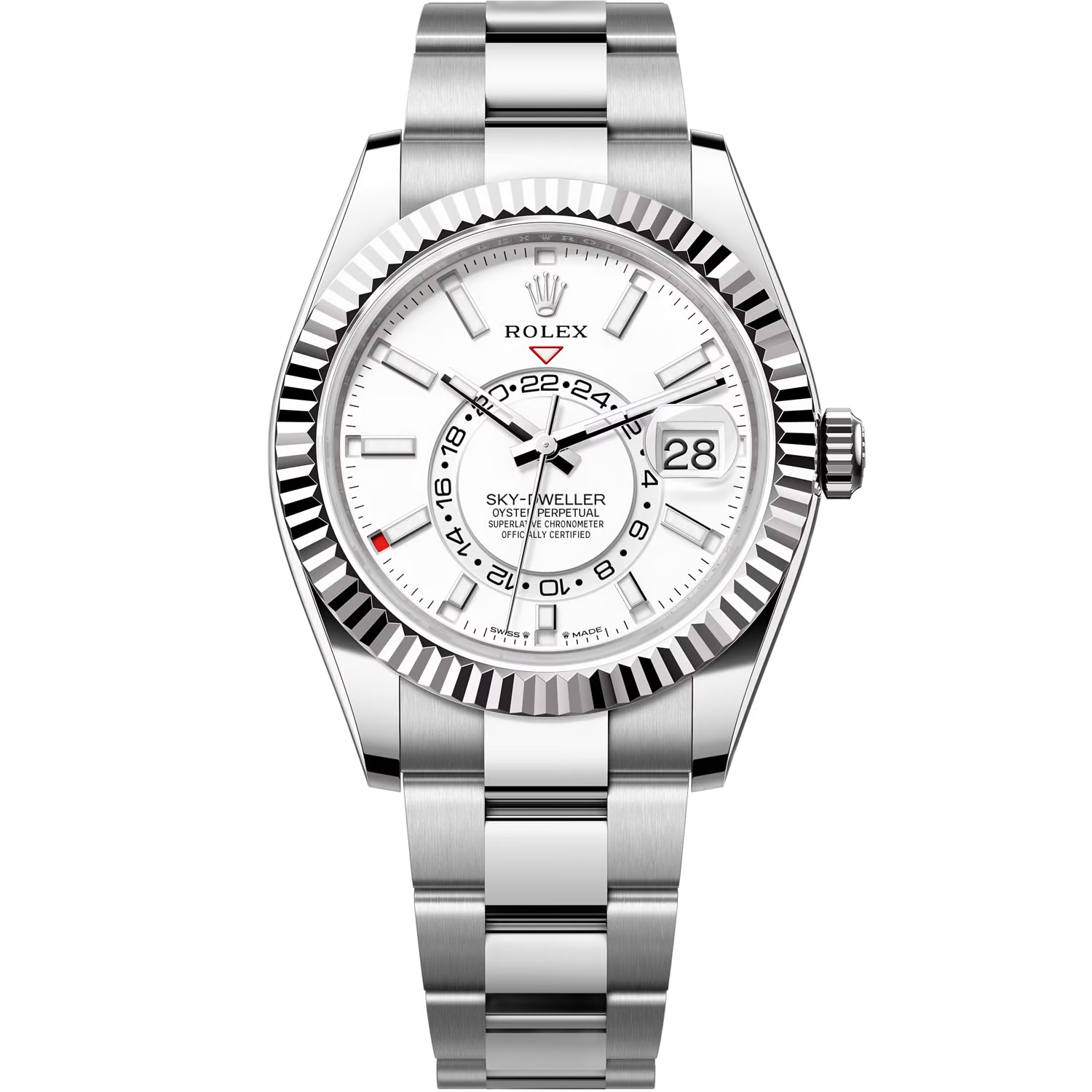 Rolex Sky-Dweller White Dial 42 mm Metal Bracelet Men's Watch