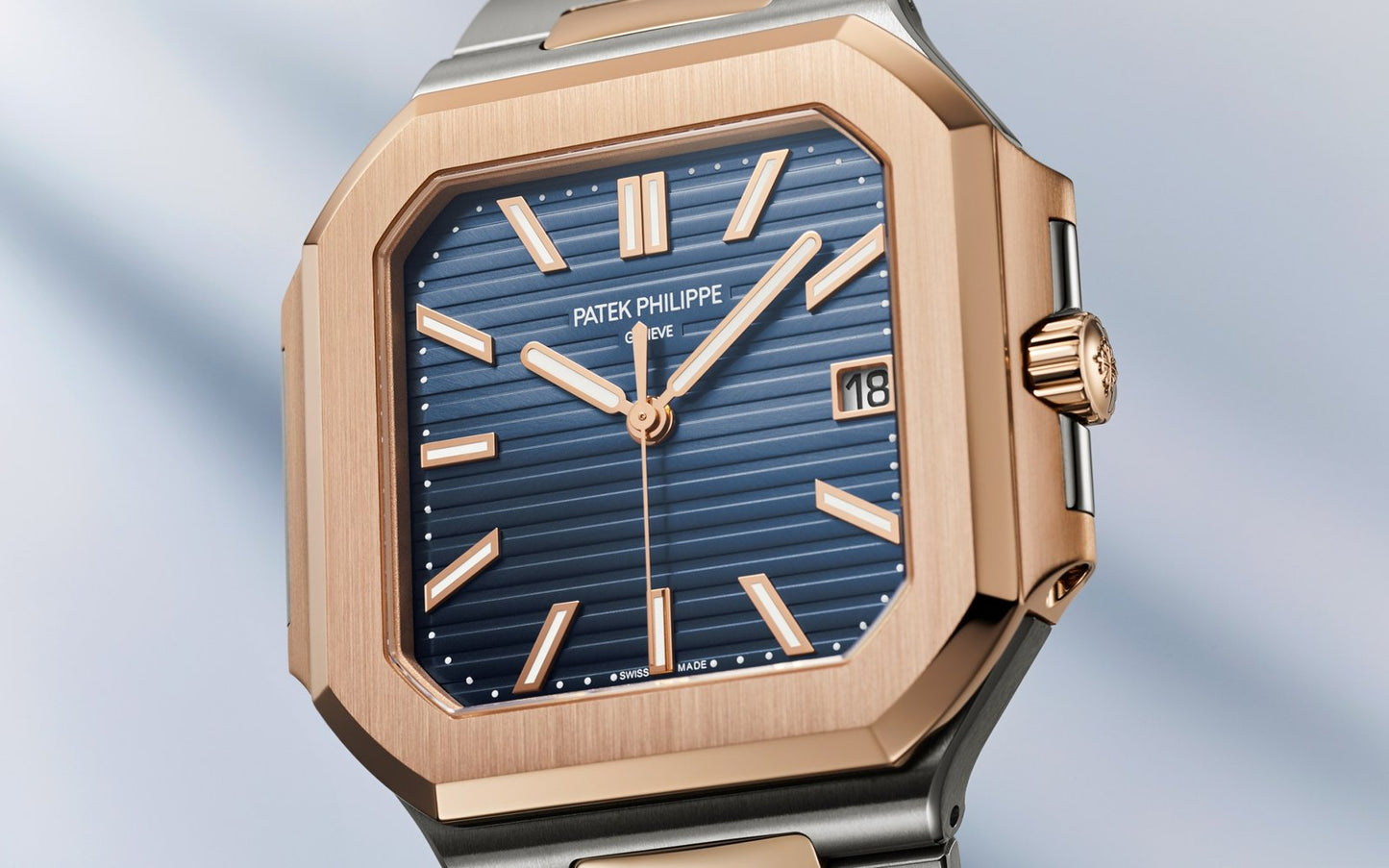 Patek Philippe Blue Dial 45 mm Bracelet Men's Watch (Ref. V2)