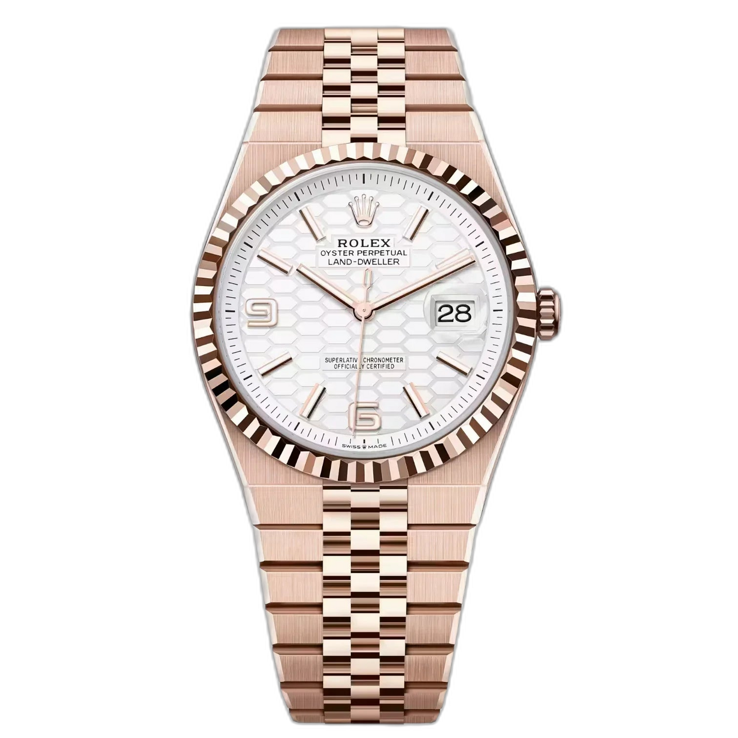 Rolex Land-Dweller Silver Dial 41 mm Metal Bracelet Men's Watch