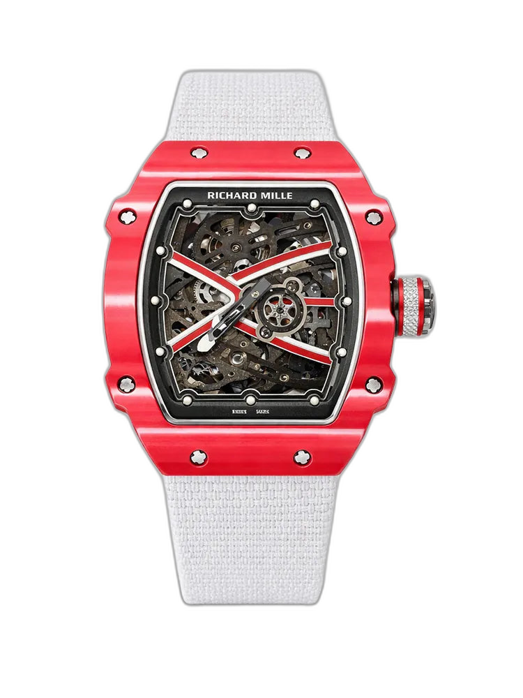 Richard Mille RM 67-02 Super Clone Ultra Thin Skeleton Dial Quartz TPT Red White Case