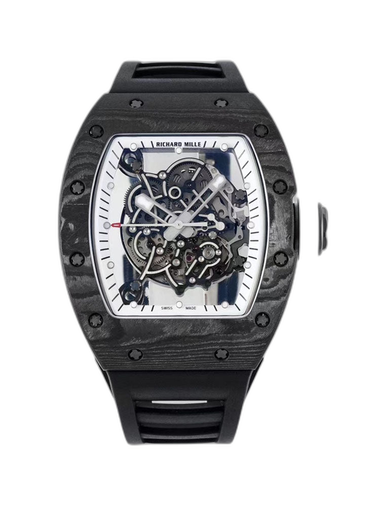 Swiss RM 055 Bubba Watson White Legend Tourbillon Skeleton 49mm NTPT Carbon Watch