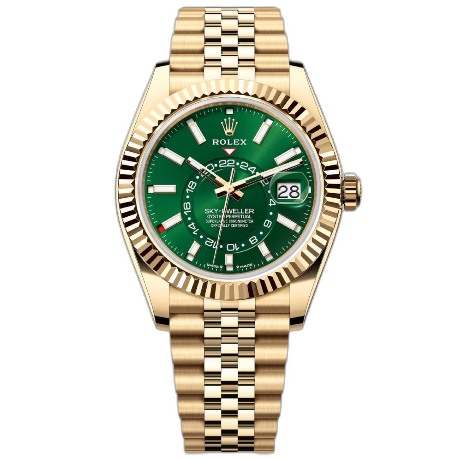 Rolex Sky-Dweller Green Dial 42 mm Metal Bracelet Men's Watch (Ref. 001)
