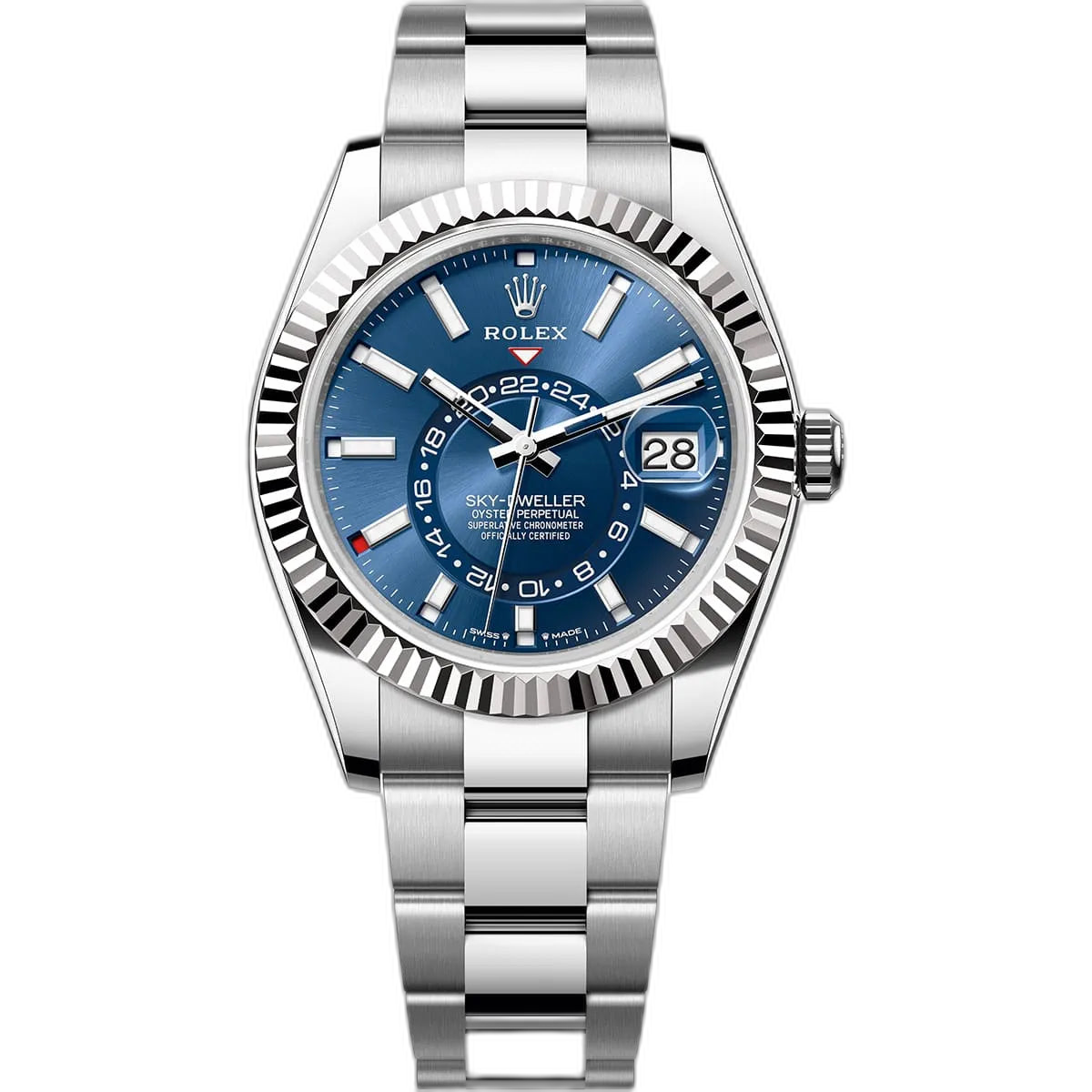 Rolex Sky-Dweller Blue Dial 42 mm Metal Bracelet Men's Watch (Ref. 029)