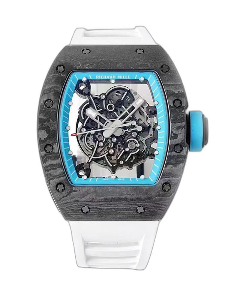 Replica Richard Mille RM055 Limited Edition Abu Dhabi Yas Marina Circuit Swiss Movement Carbon Fiber Skeleton Watch