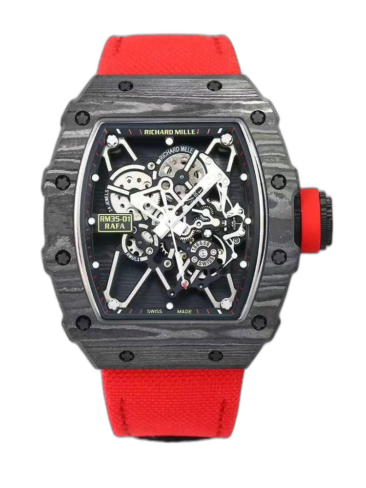 Best Swiss Replica Richard Mille RM 35-01 Rafael Nadal Watch – Carbon Fiber Case