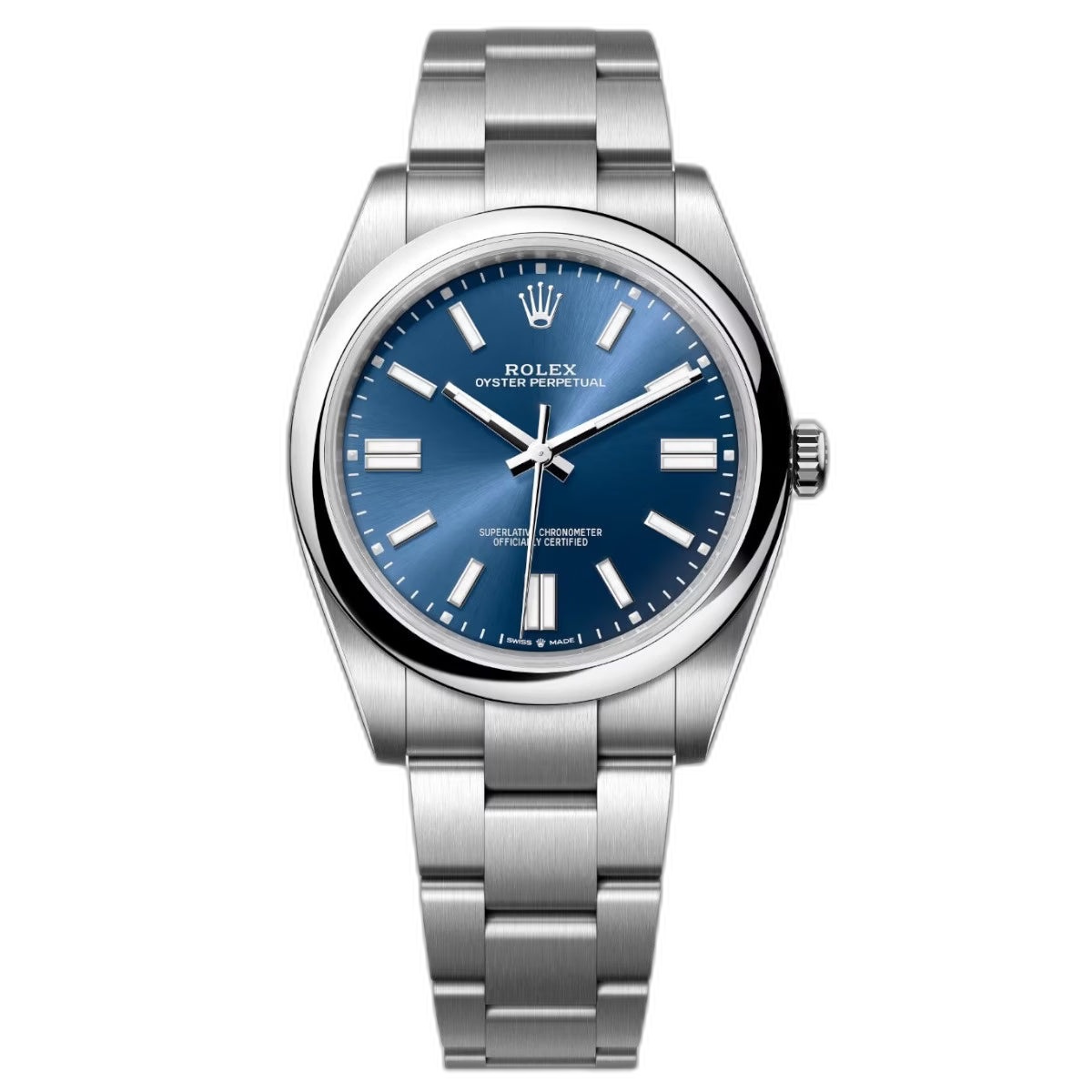 Rolex Perpetual Blue Dial 41 mm Metal Bracelet Men's Watch