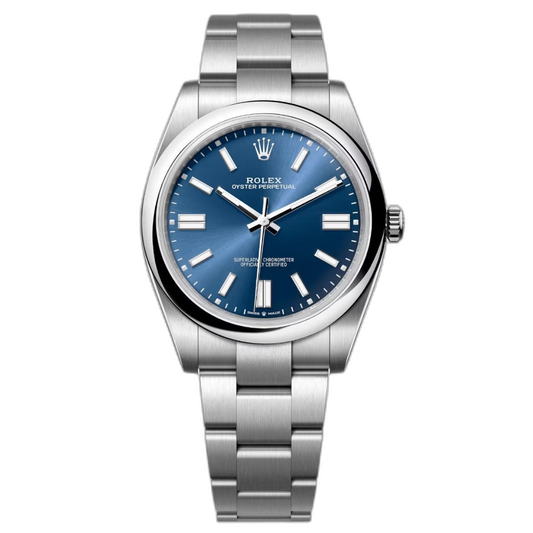 Rolex Perpetual Blue Dial 41 mm Metal Bracelet Men's Watch