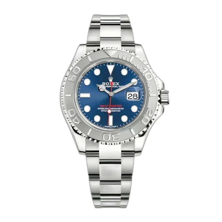 Rolex Yacht-Master Blue Dial 44 mm Silver Strap Men's Watch