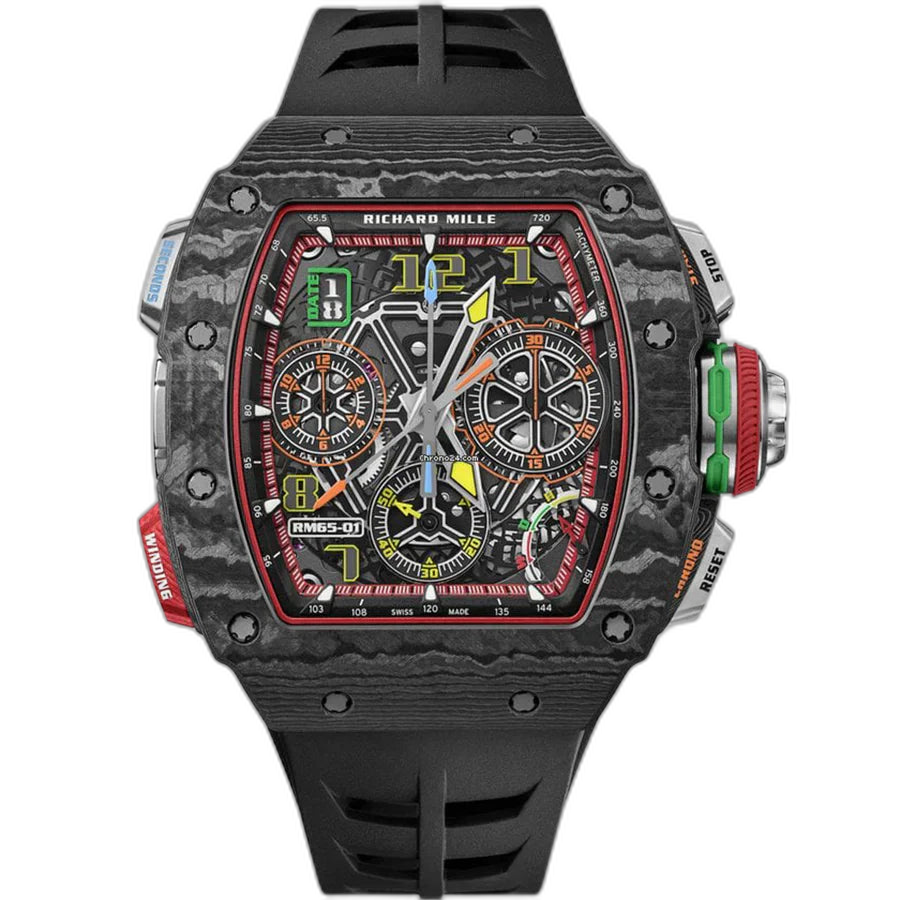 Richard Mille, RM 65-01, Skeleton Dial, Chronograph, Carbon, 50mm