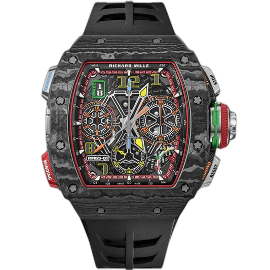 Richard Mille, RM 65-01, Skeleton Dial, Chronograph, Carbon, 50mm