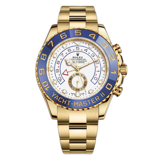 Rolex Yacht-Master II White Dial 44 mm Metal Bracelet Men's Watch (Ref. 084)