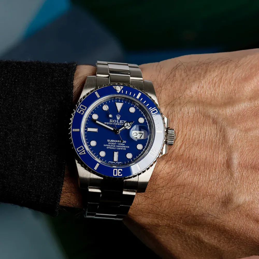 Rolex Submariner Blue Dial 41 mm Metal Bracelet Men's Watch (Ref. 073)