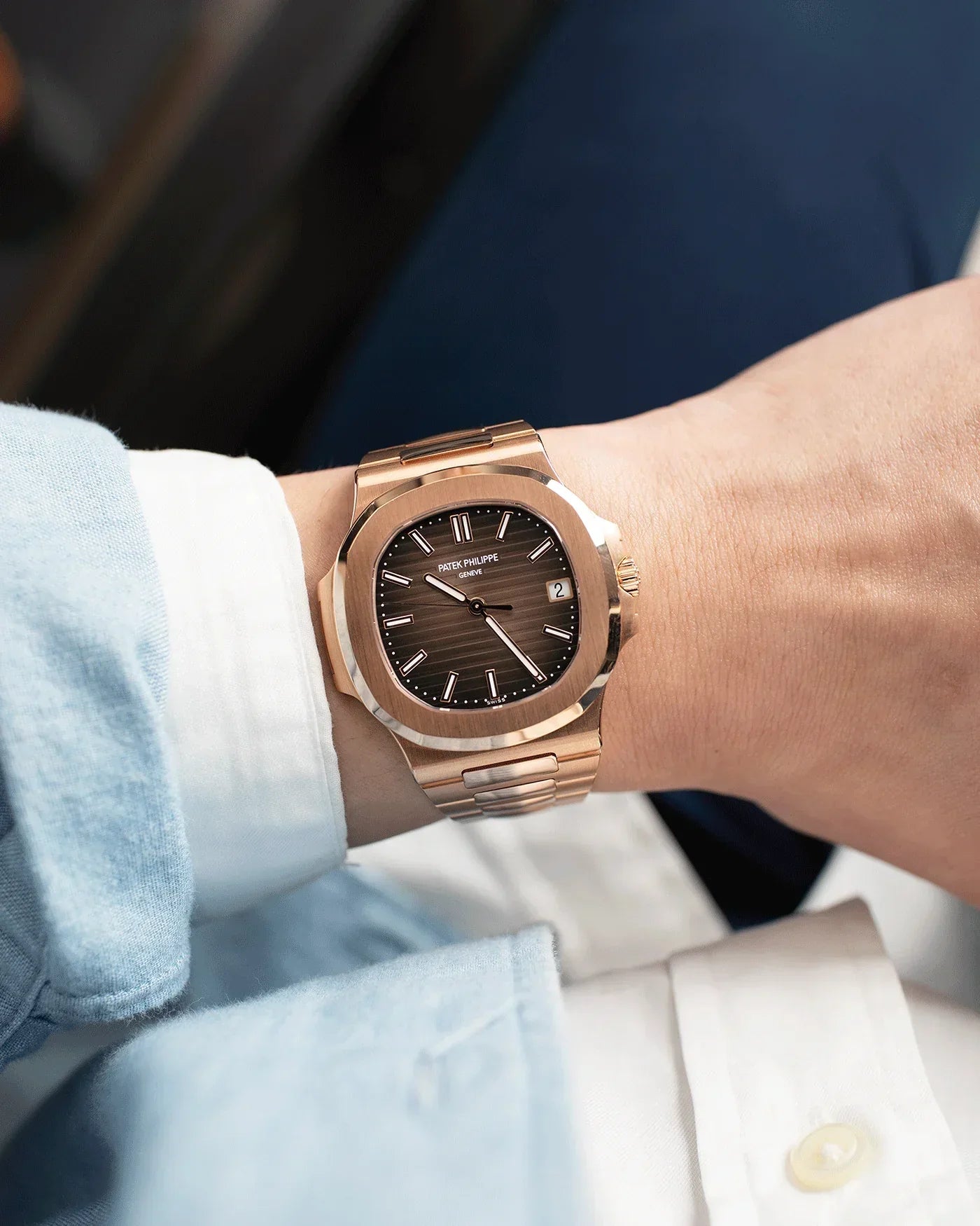 Patek Philippe Nautilus Brown Dial 41 mm Bracelet Men's Watch
