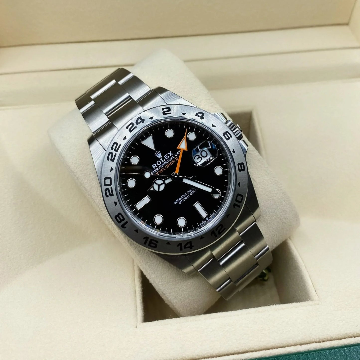 Rolex Explorer II Black Dial Metal Bracelet Men's Watch