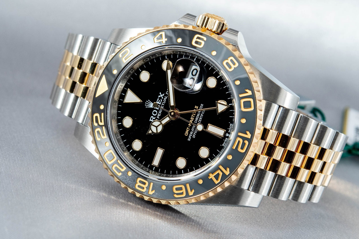 Rolex GMT-Master II Black Dial Metal Bracelet Men's Watch (Ref. 022)