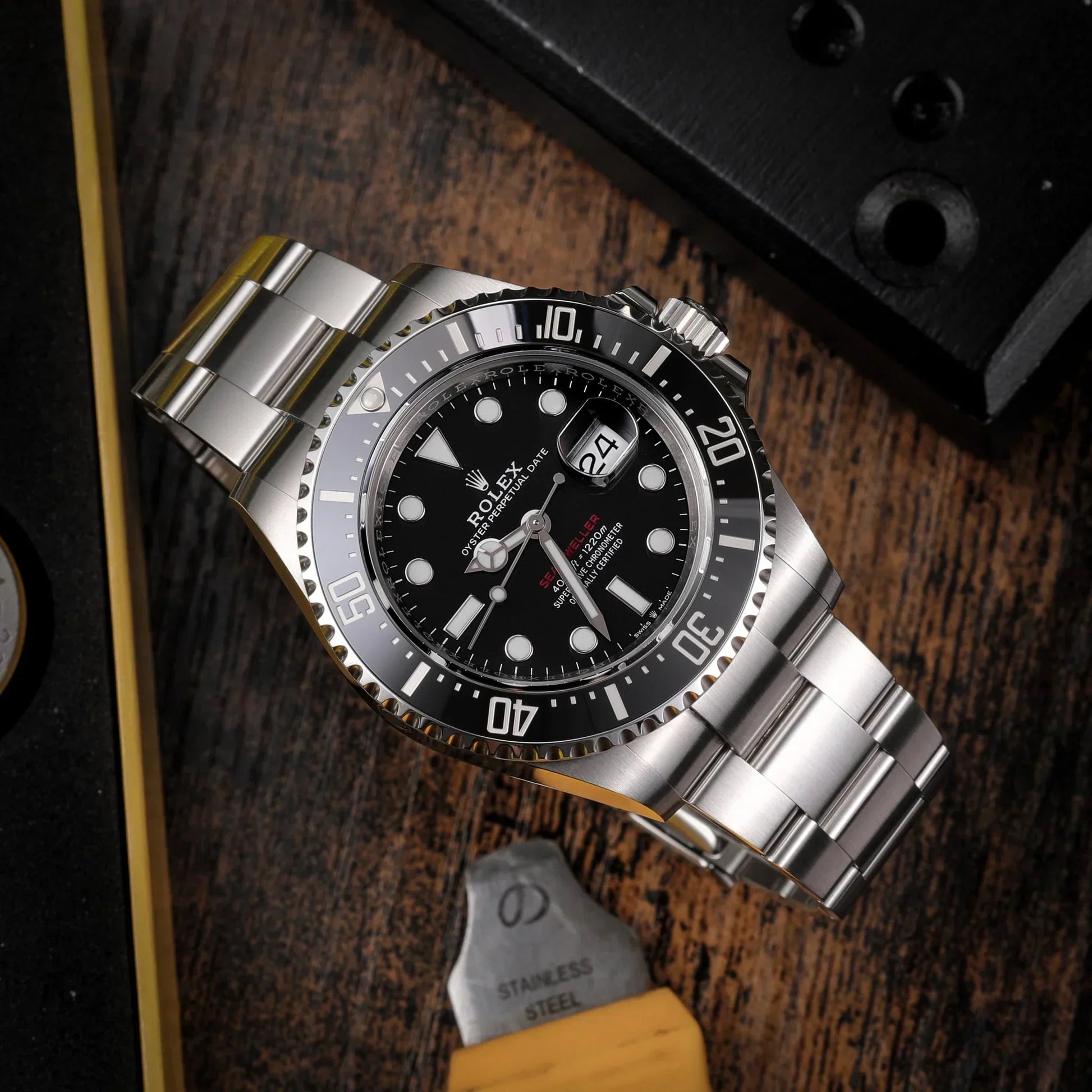 Rolex Sea-Dweller Black Dial 44 mm Metal Bracelet Men's Watch