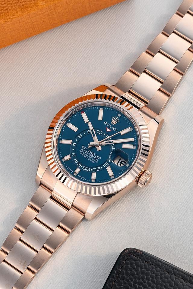 Rolex Sky-Dweller Blue Dial 42 mm Metal Bracelet Men's Watch (Ref. 027)