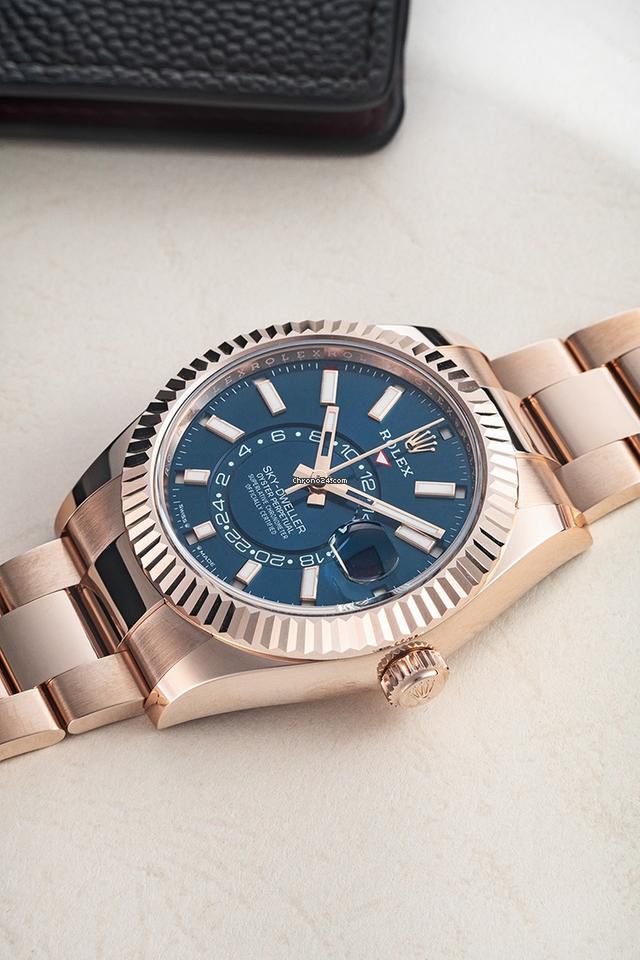 Rolex Sky-Dweller Blue Dial 42 mm Metal Bracelet Men's Watch (Ref. 027)