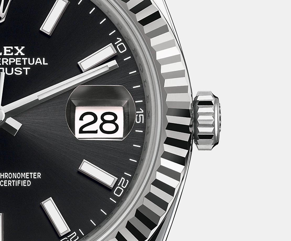 Rolex Datejust Black Dial 41 mm Metal Bracelet Men's Watch (Ref. 031)