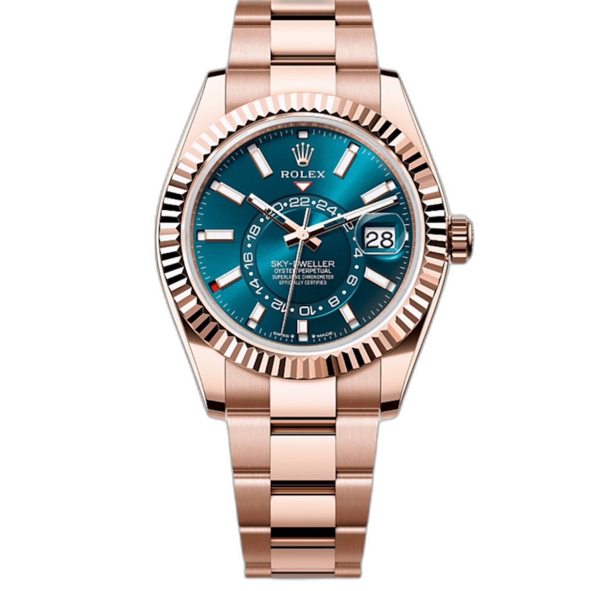 Rolex Sky-Dweller Blue Dial 42 mm Metal Bracelet Men's Watch (Ref. 027)