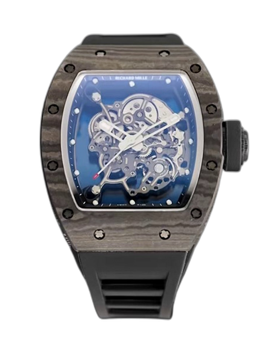 Swiss Replica Richard Mille RM55 – AAAAA Super Clone with Carbon Fiber Case & Rubber Strap