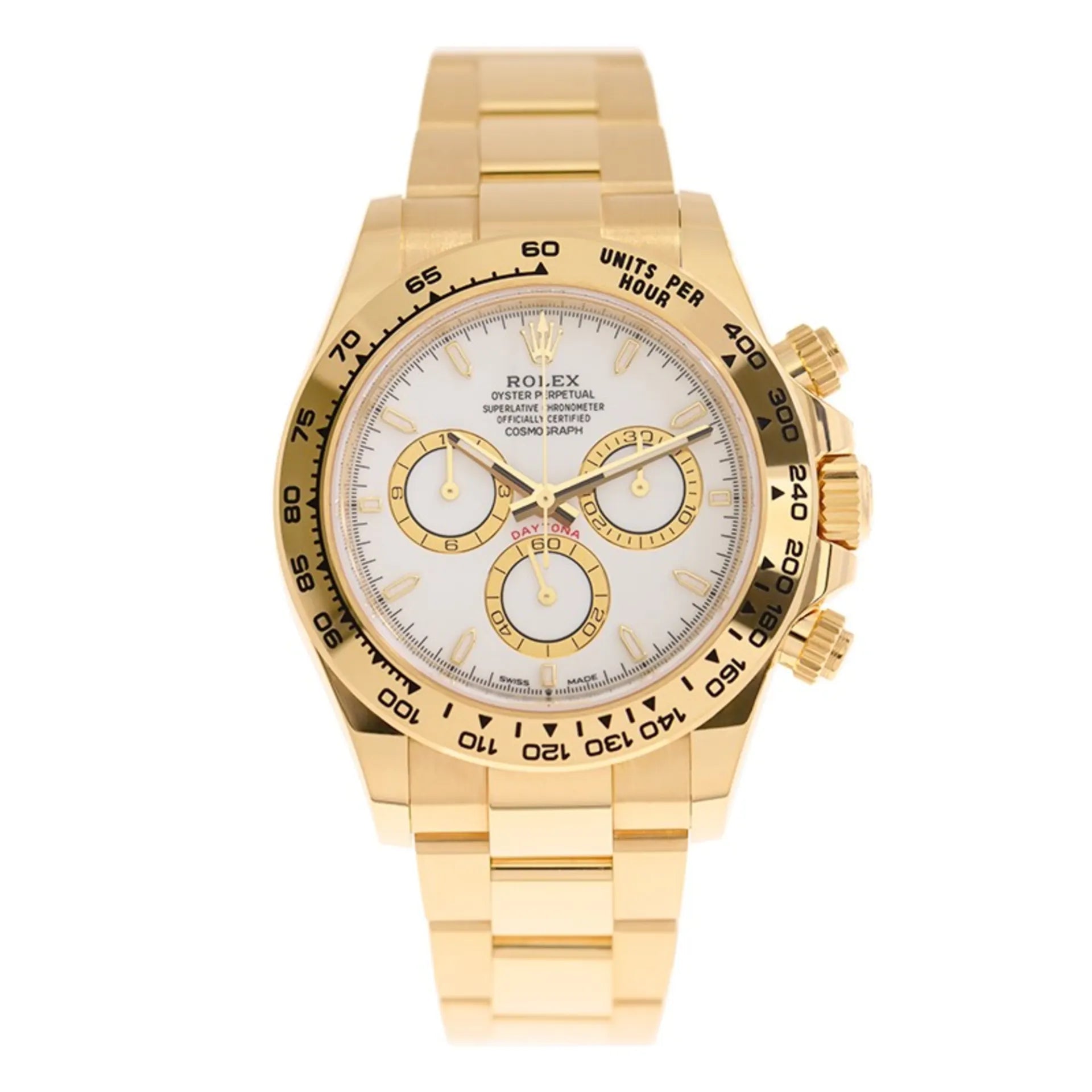 Rolex Daytona White Dial 43 mm Metal Bracelet Men's Watch
