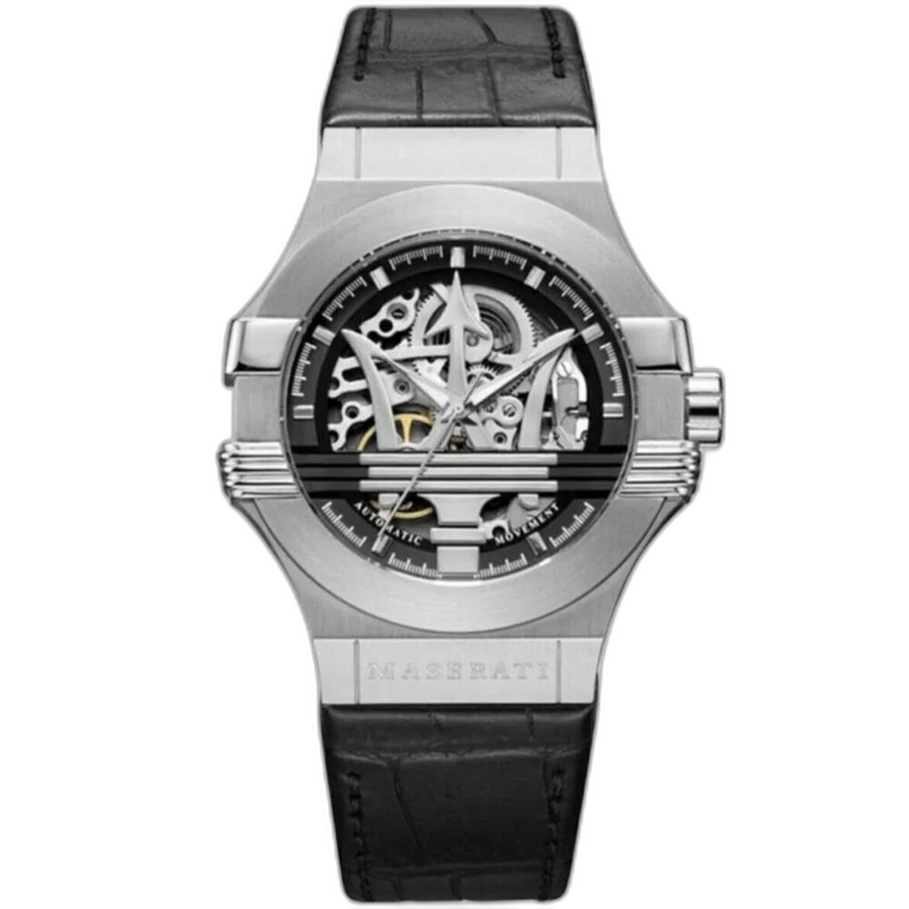 Maserati Black Dial 42 mm Leather Strap Men's Watch R8821108031