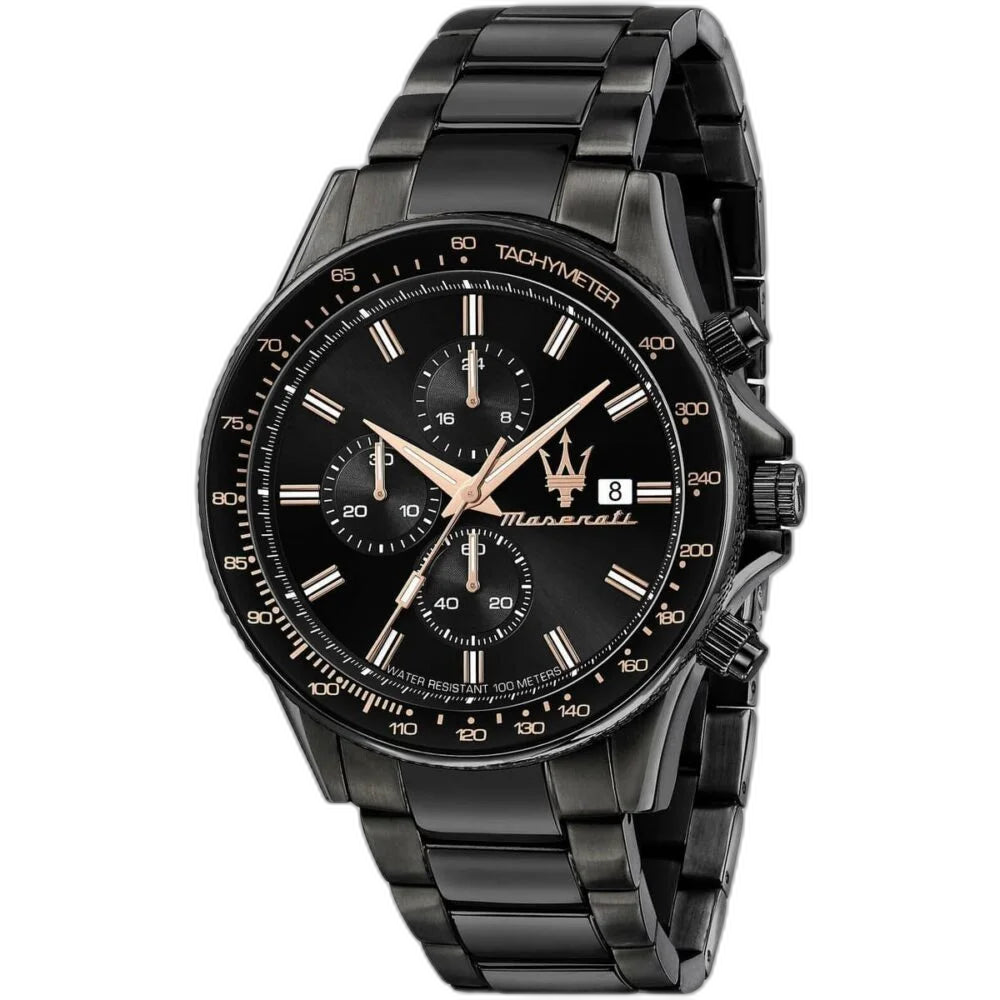 Maserati Black Dial 44 mm Metal Bracelet Men's Watch R8873640011